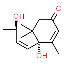 ChemSpider 2D Image | (4R)-4-Hydroxy-4-[(1Z,3R)-3-hydroxy-1-buten-1-yl]-3,5,5-trimethyl-2-cyclohexen-1-one | C13H20O3