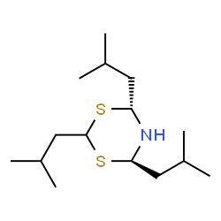 ChemSpider 2D Image | (4R,6R)-2,4,6-Triisobutyl-1,3,5-dithiazinane | C15H31NS2