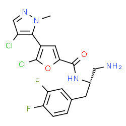 ChemSpider 2D Image | Uprosertib | C18H16Cl2F2N4O2