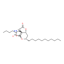 ChemSpider 2D Image | N-FORMYL-L-LEUCINE (3S,4R,6S)-3-HEXYL-2-OXO-6-UNDECYLTETRAHYDRO-2H-PYRAN-4-YL ESTER | C29H53NO5