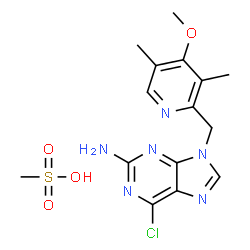 ChemSpider 2D Image | BIIB021 MESYLATE | C15H19ClN6O4S