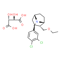ChemSpider 2D Image | TESOFENSINE TARTRATE | C21H29Cl2NO7
