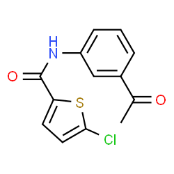 ChemSpider 2D Image | N-(3-Acetylphenyl)-5-chloro-2-thiophenecarboxamide | C13H10ClNO2S