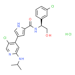 ChemSpider 2D Image | Ulixertinib (hydrochloride) | C21H23Cl3N4O2