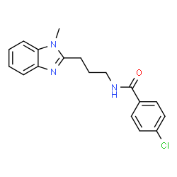 ChemSpider 2D Image | 4-Chloro-N-[3-(1-methyl-1H-benzimidazol-2-yl)propyl]benzamide | C18H18ClN3O