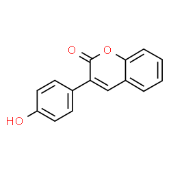 ChemSpider 2D Image | 3-(4-Hydroxyphenyl)-2H-chromen-2-one | C15H10O3