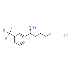 ChemSpider 2D Image | (1R)-1-[3-(Trifluoromethyl)phenyl]-1-pentanamine hydrochloride (1:1) | C12H17ClF3N