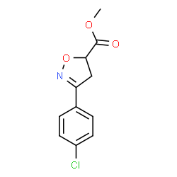 ChemSpider 2D Image | Methyl 3-(4-chlorophenyl)-4,5-dihydro-1,2-oxazole-5-carboxylate | C11H10ClNO3