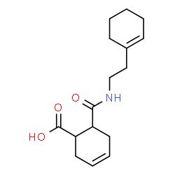 ChemSpider 2D Image | 6-{[2-(1-Cyclohexen-1-yl)ethyl]carbamoyl}-3-cyclohexene-1-carboxylic acid | C16H23NO3