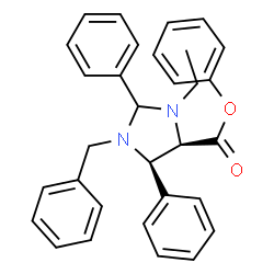 ChemSpider 2D Image | Phenyl (4R,5R)-1-benzyl-3-ethyl-2,5-diphenyl-4-imidazolidinecarboxylate | C31H30N2O2