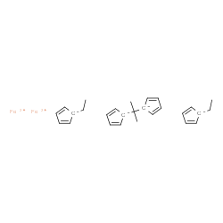 ChemSpider 2D Image | Iron(2+) 1-ethyl-2,4-cyclopentadienide 1,1'-(2,2-propanediyl)bis-2,4-cyclopentadienide (2:2:1) | C27H32Fe2