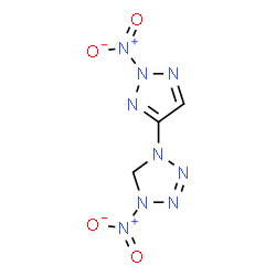 ChemSpider 2D Image | 1-Nitro-4-(2-nitro-2H-1,2,3-triazol-4-yl)-4,5-dihydro-1H-tetrazole | C3H3N9O4