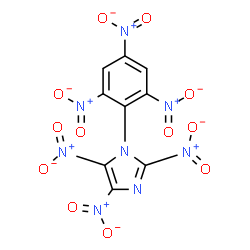 ChemSpider 2D Image | 2,4,5-Trinitro-1-(2,4,6-trinitrophenyl)-1H-imidazole | C9H2N8O12