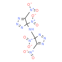 ChemSpider 2D Image | N-(4,5-Dinitro-4H-1,2,3-triazol-4-yl)-4,5-dinitro-4H-1,2,3-triazol-4-amine | C4HN11O8