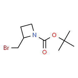 ChemSpider 2D Image | tert-butyl 2-(bromomethyl)azetidine-1-carboxylate | C9H16BrNO2