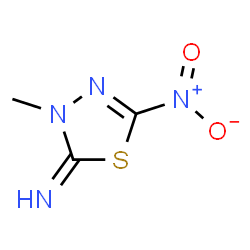 ChemSpider 2D Image | 3-Methyl-5-nitro-1,3,4-thiadiazol-2(3H)-imine | C3H4N4O2S