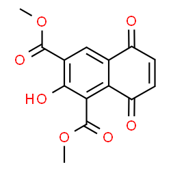 ChemSpider 2D Image | Dimethyl 2-hydroxy-5,8-dioxo-5,8-dihydro-1,3-naphthalenedicarboxylate | C14H10O7