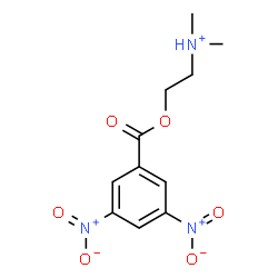 ChemSpider 2D Image | 2-[(3,5-Dinitrobenzoyl)oxy]-N,N-dimethylethanaminium | C11H14N3O6