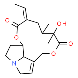 ChemSpider 2D Image | (15Z)-12-Hydroxysenecionan-11,16-dione | C18H25NO5