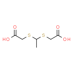ChemSpider 2D Image | 2,2'-(1,1-Ethanediyldisulfanediyl)diacetic acid | C6H10O4S2
