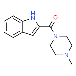 ChemSpider 2D Image | indol-2-yl 4-methylpiperazinyl ketone | C14H17N3O