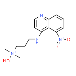 ChemSpider 2D Image | Hydroxy(dimethyl){3-[(5-nitro-4-quinolinyl)amino]propyl}ammonium | C14H19N4O3