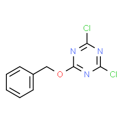 ChemSpider 2D Image | 2-(BENZYLOXY)-4,6-DICHLORO-S-TRIAZINE | C10H7Cl2N3O