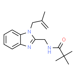ChemSpider 2D Image | 2,2-Dimethyl-N-{[1-(2-methyl-2-propen-1-yl)-1H-benzimidazol-2-yl]methyl}propanamide | C17H23N3O
