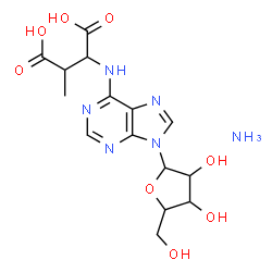 ChemSpider 2D Image | 3-Methyl-N-(9-pentofuranosyl-9H-purin-6-yl)aspartic acid ammoniate (1:1) | C15H22N6O8