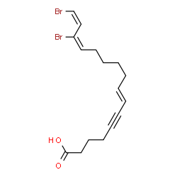 ChemSpider 2D Image | (7E,13E,15Z)-14,16-Dibromo-7,13,15-hexadecatrien-5-ynoic acid | C16H20Br2O2