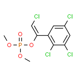ChemSpider 2D Image | (E)-2-Chloro-1-(2,3,5-trichlorophenyl)vinyl dimethyl phosphate | C10H9Cl4O4P