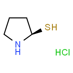 ChemSpider 2D Image | (2R)-2-Pyrrolidinethiol hydrochloride (1:1) | C4H10ClNS