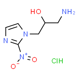 ChemSpider 2D Image | 1-Amino-3-(2-nitro-1H-imidazol-1-yl)-2-propanol hydrochloride (1:1) | C6H11ClN4O3