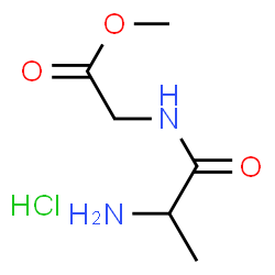 ChemSpider 2D Image | Methyl alanylglycinate hydrochloride (1:1) | C6H13ClN2O3