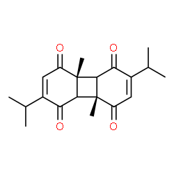 ChemSpider 2D Image | (4aS,8aS)-2,6-Diisopropyl-4a,8a-dimethyl-4a,4b,8a,8b-tetrahydro-1,4,5,8-biphenylenetetrone | C20H24O4