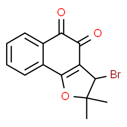 ChemSpider 2D Image | 3-Bromo-2,2-dimethyl-2,3-dihydronaphtho[1,2-b]furan-4,5-dione | C14H11BrO3