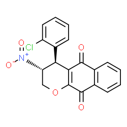 ChemSpider 2D Image | (3R,4R)-4-(2-Chlorophenyl)-3-nitro-3,4-dihydro-2H-benzo[g]chromene-5,10-dione | C19H12ClNO5