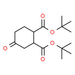 ChemSpider 2D Image | Bis(2-methyl-2-propanyl) 4-oxo-1,2-cyclohexanedicarboxylate | C16H26O5