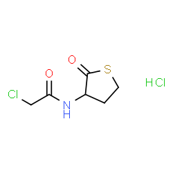ChemSpider 2D Image | 2-Chloro-N-(2-oxotetrahydro-3-thiophenyl)acetamide hydrochloride (1:1) | C6H9Cl2NO2S