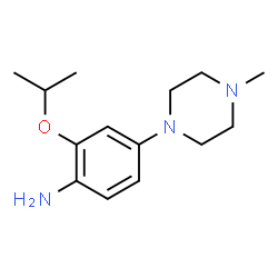 ChemSpider 2D Image | 2-Isopropoxy-4-(4-methyl-1-piperazinyl)aniline | C14H23N3O