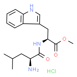 ChemSpider 2D Image | Methyl L-leucyl-L-tryptophanate hydrochloride (1:1) | C18H26ClN3O3