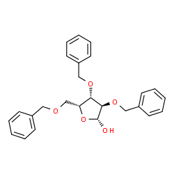 ChemSpider 2D Image | 2,3,5-Tri-O-benzyl-beta-D-xylofuranose | C26H28O5