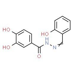 ChemSpider 2D Image | 3,4-Dihydroxy-N'-(2-hydroxybenzylidene)benzohydrazide | C14H12N2O4