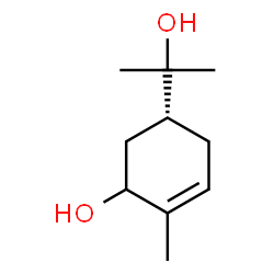 ChemSpider 2D Image | (5R)-5-(2-Hydroxy-2-propanyl)-2-methyl-2-cyclohexen-1-ol | C10H18O2