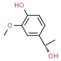 ChemSpider 2D Image | 4-[(1S)-1-Hydroxyethyl]-2-methoxyphenol | C9H12O3