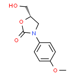 ChemSpider 2D Image | (5S)-5-(Hydroxymethyl)-3-(4-methoxyphenyl)-1,3-oxazolidin-2-one | C11H13NO4