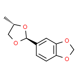 ChemSpider 2D Image | 5-[(2S,4S)-4-Methyl-1,3-dioxolan-2-yl]-1,3-benzodioxole | C11H12O4