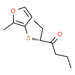ChemSpider 2D Image | (3R)-3-[(2-Methyl-3-furyl)sulfanyl]-4-heptanone | C12H18O2S