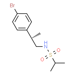ChemSpider 2D Image | N-[(2S)-2-(4-Bromophenyl)propyl]-2-propanesulfonamide | C12H18BrNO2S