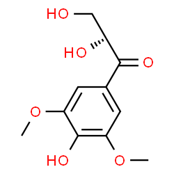 ChemSpider 2D Image | (2R)-2,3-Dihydroxy-1-(4-hydroxy-3,5-dimethoxyphenyl)-1-propanone | C11H14O6
